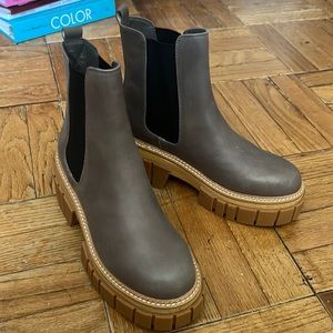 Aqua Brand “Casey” Chunky Sole Chelsea Boots